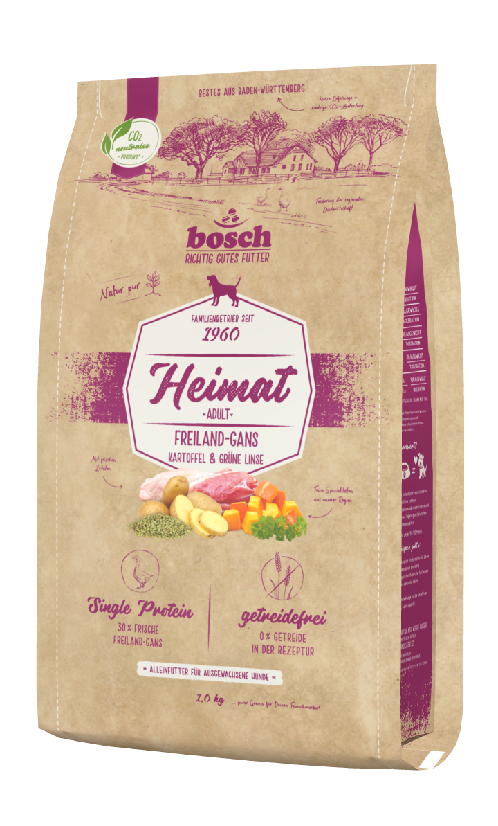 bosch Hunde-Trockenfutter Heimat Adult Freiland-Gans